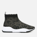 Ted Baker Women's Waverli Leopard Knitted Sock Trainers - Black