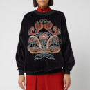 See By Chloé Women's Velour Sweatshirt - Black