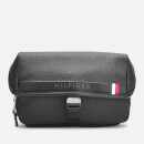 Tommy Hilfiger Men's Coated Canvas Cross Body Bag - Black