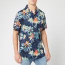 Tommy Hilfiger Men's Hawaiian Print Shirt - Vintage Indigo/Jet Black/Multi