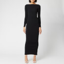 Alexander Wang Women's Moving Rib Long Sleeve Dress - Black