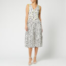 Self-Portrait Women's Sleeveless Leopard Print Dress - Cream/Black