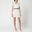 Self-Portrait Women's Hibiscus Floral Guipure Mini Dress - Ivory