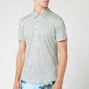 Orlebar Brown Men's Sebastian Linen Stripe Polo Shirt - Pewter/Cloud