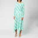 RIXO Women's Elsa Dress - Sponge Check/Teal Blue