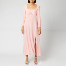 RIXO Women's Antoinette Dress - Retro Micro Floral/Coral Cream