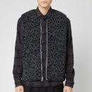 YMC Men's Leopard Reversible Vest - Charcoal/Navy