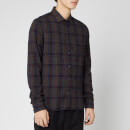 YMC Men's Curtis Wool Check Shirt - Navy