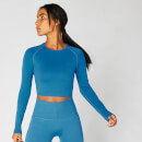 Top Corto Sin Costuras Shape - Azul - XS