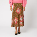 RIXO Women's Kelly Midi Skirt - Hawaii Giraffe Print