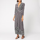 RIXO Women's Chelsea 1930s Micro Floral Dress - Black