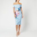 Ted Baker Women's Hailly Raspberry Ripple Bardot Dress - Light Blue