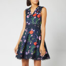 Ted Baker Women's Mayo Lace Trim Cut Away Skater Dress - Dark Blue
