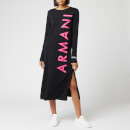 Armani Exchange Women's Logo Midi Dress - Black
