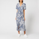 Whistles Women's Brushed Leopard Button Dress - White/Multi