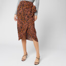 Whistles Women's Brushed Leopard Sarong Skirt - Brown/Multi
