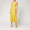 Whistles Women's Pippa Satin Slip Dress - Yellow