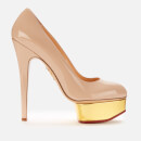Charlotte Olympia Women's Dolly Patent Platform Court Shoes - Pastel Pink