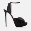 Charlotte Olympia Women's Satin Platform Heeled Sandals - Black