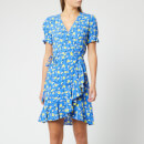 Diane von Furstenberg Women's Emilia Dress - Ditsy Vines Baja Blue