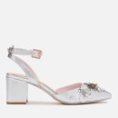 Ted Baker Women's Odesca Floral Embellished Block Heeled Sandals - Silver