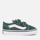 Vans Toddlers' Old Skool Velcro Trainers - Trekking Green/True White