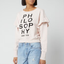 Philosophy di Lorenzo Serafini Women's Logo Frill Sleeve Sweatshirt - Pink