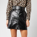 MSGM Women's Mini Button Up Skirt - Black