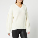 MSGM Women's V Neck Knit - White