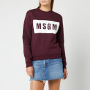 MSGM Women's Logo Sweatshirt - Burgundy