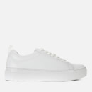 Vagabond Women's Zoe Leather Platform Trainers - White