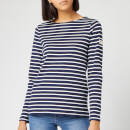Joules Women's Harbour Long Sleeve Top - Navy Cream Stripe