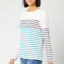 Joules Women's Harbour Long Sleeve Top - Cream Navy Stripe