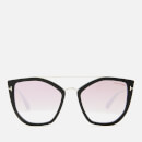 Tom Ford Women's Dahlia Sunglasses - Shiny Black/Gradient or Mirror Violet