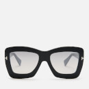 Tom Ford Women's Hutton Sunglasses - Shiny Black/Smoke Mirror