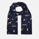 Joules Women's Wensley Dogs Print Scarf - Navy