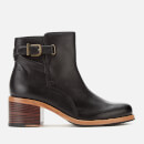 Clarks Women's Clarkdale Jax Leather Heeled Ankle Boots - Black