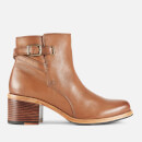 Clarks Women's Clarkdale Jax Leather Heeled Ankle Boots - Dark Tan