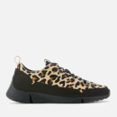 Clarks Women's Tri Spark Nubuck Trainers - Leopard Print
