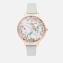 Olivia Burton Women's Pretty Blossom Watch - Vegan Grey & Rose Gold
