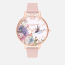 Olivia Burton Women's Painterly Prints Watch - Dusty Pink & Rose Gold