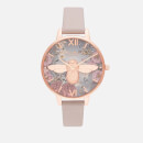 Olivia Burton Women's 3D Bee British Blooms Watch - Vegan Rose & Rose Gold