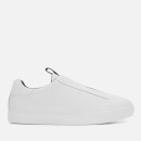Emporio Armani Men's Stan Leather Slip-On Trainers - White/Black/White