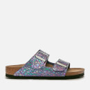Birkenstock Women's Arizona Slim Fit Suede Double Strap Sandals - Metallic Stones Violet