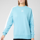 Puma Women's Classics T7 Crew Neck Sweatshirt - Milky Blue