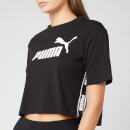 Puma Women's Amplified Cropped Short Sleeve T-Shirt - Puma Black