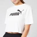 Puma Women's Amplified Cropped Short Sleeve T-Shirt - Puma White