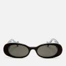 Gucci Women's Oval Frame Acetate Sunglasses - Black/Grey