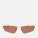 Gucci Women's Small Frame Metal Sunglasses - Gold/Red