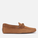 Tod's Men's Suede Lace Tie Gommini Driving Shoes - Cognac